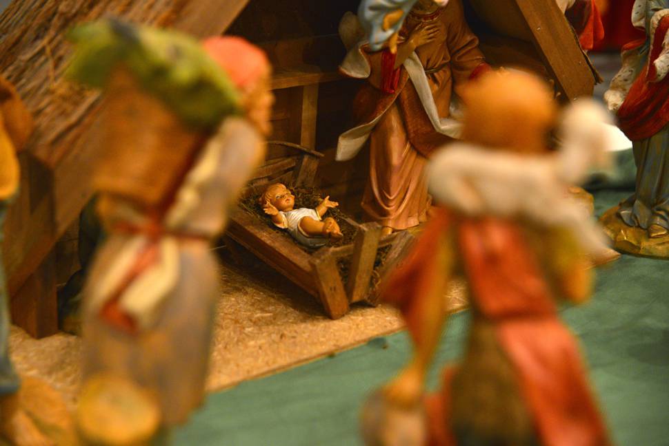 キリストの誕生のミニチュア人形の写真